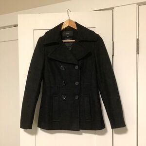 Black wool coat